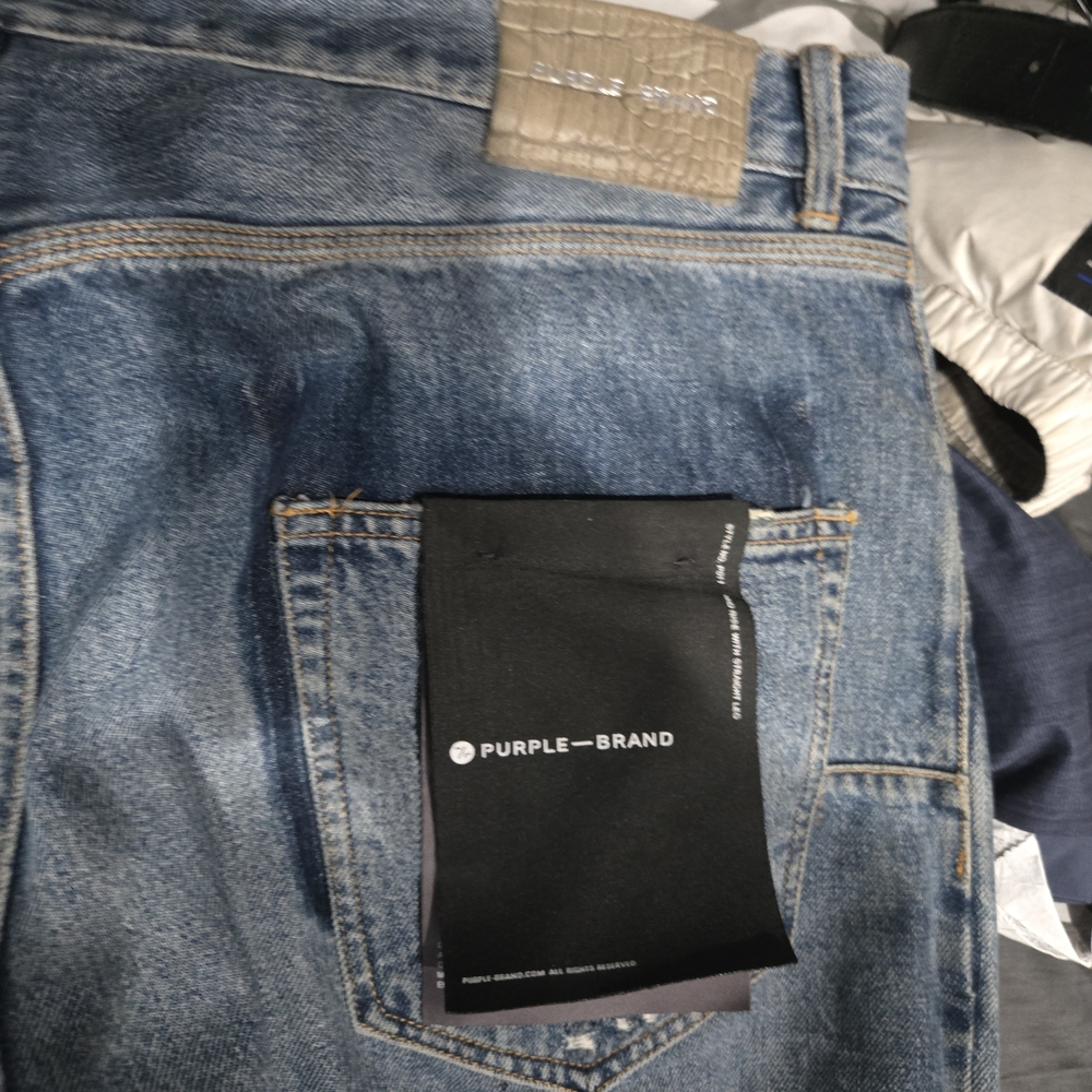 Purple Brand Blue Jeans Size 38 Regular Fit Stone Washed Brand New With Tags
